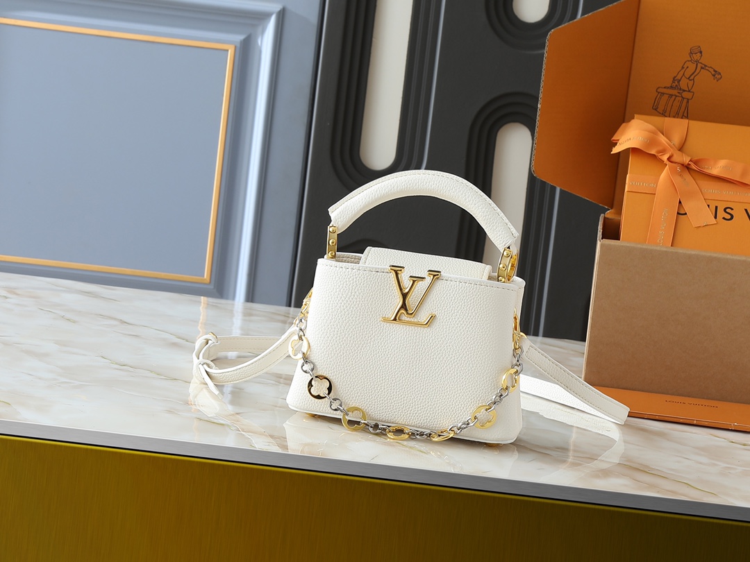 LV Twist One Handle Bb Handbag Monogram Canvas Model M21590 Detachable
